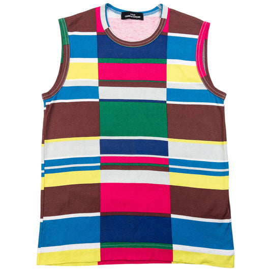 Vintage SS2001 Comme Des Garçons Tricot Pattern Vest Top Womens Size S