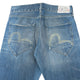 Vintage Puma X Evisu Double Gull Japanese Denim Jeans Size W30