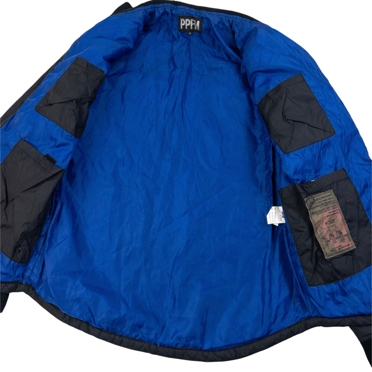 Vintage 2000s PPFM Zip Up Quilted Jacket in black, photo 5