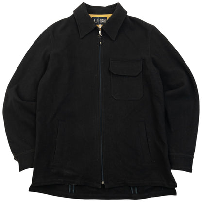 Vintage 2000s Armani Jeans Zip Up Wool Jacket Size L