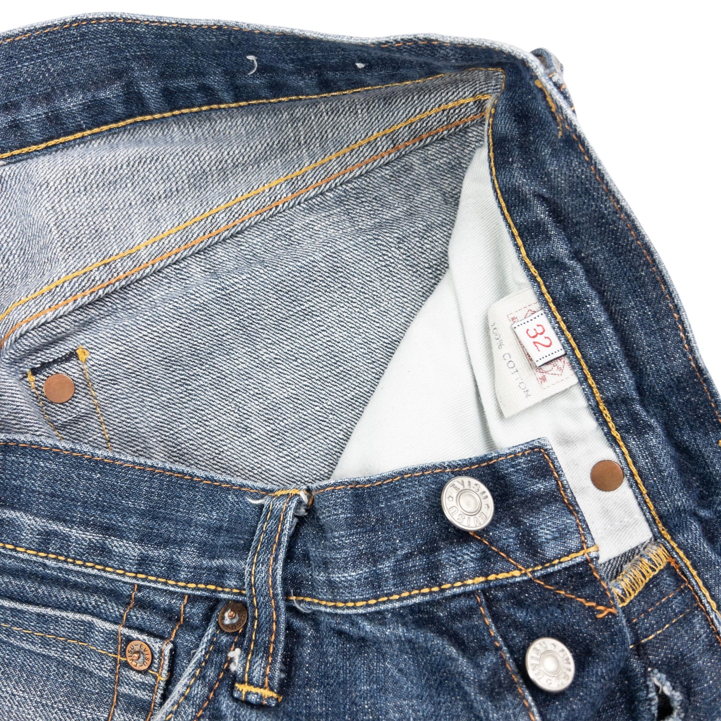 Vintage Evisu Double Gull Embroidered Japanese Denim Jeans Size W32