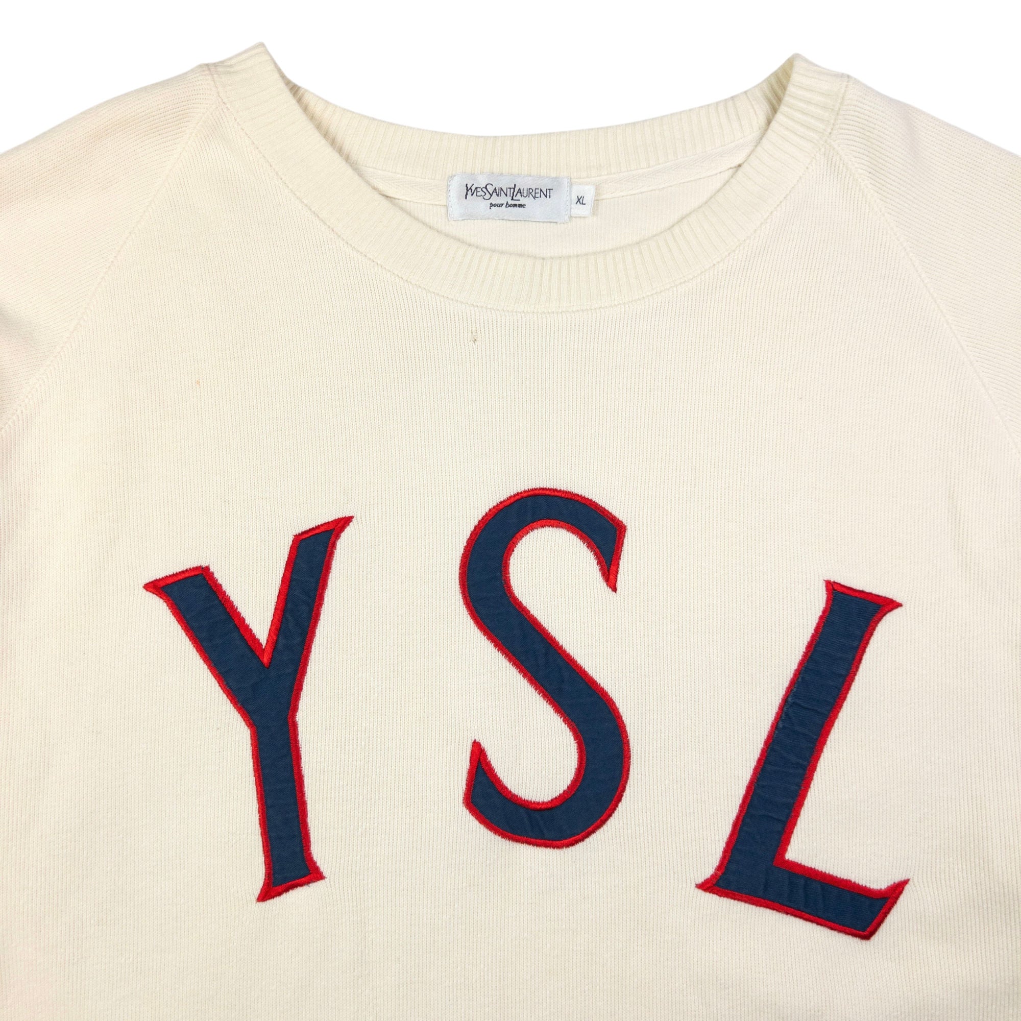 Vintage YSL Yves Saint Laurent Embroidered Jumper Size XL