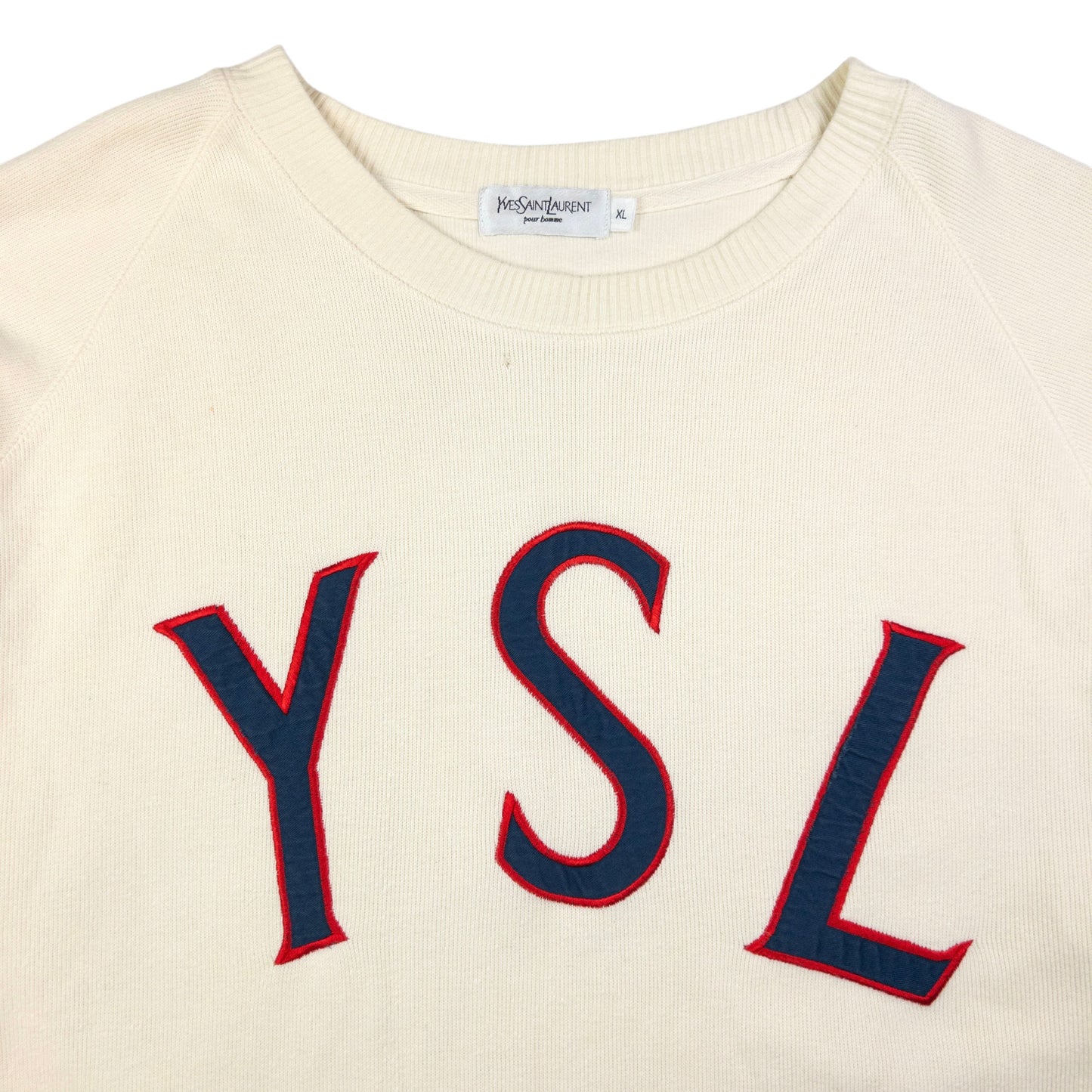 Vintage YSL Yves Saint Laurent Embroidered Jumper Size XL