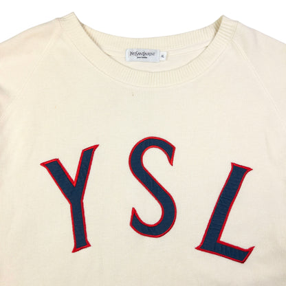 Vintage YSL Yves Saint Laurent Embroidered Jumper Size XL