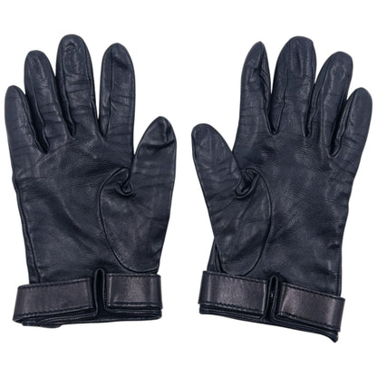 Vintage 2000s Gucci Bow Detail Leather Gloves Size M
