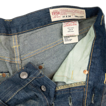 Vintage Evisu Double Gull Japanese Denim Jeans Size W32