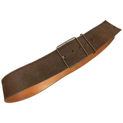 Vintage 2000s Miu Miu Calf Hair Leather Belt Size L
