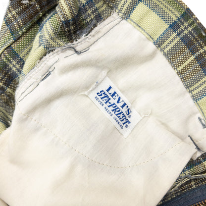 Vintage Levi's Sta Prest Big E Checkered Trousers Size W26