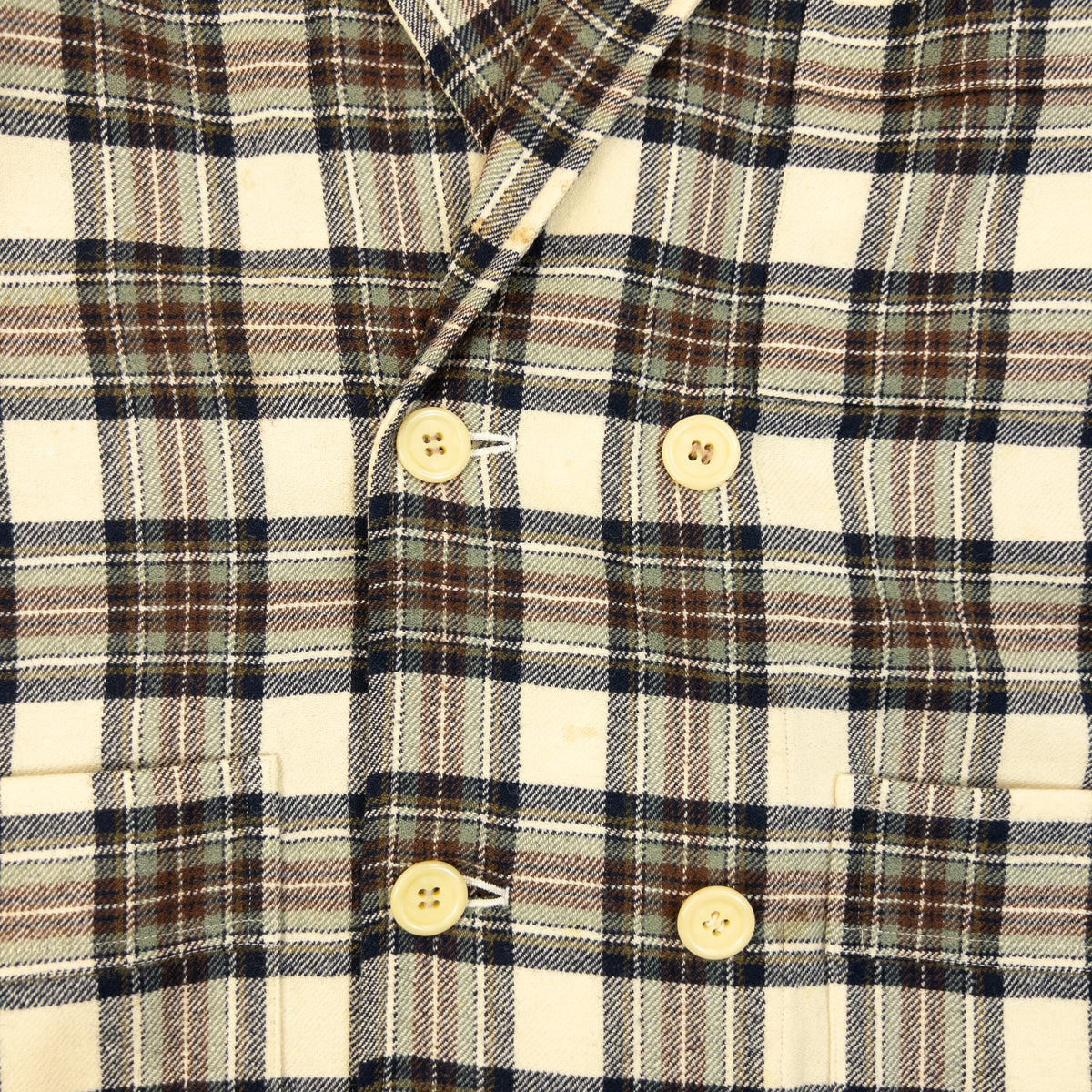 Vintage 90s Yohji Yamamoto Checkered Wool Jacket Size M