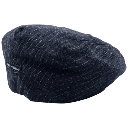 Vintage Dolce & Gabbana Striped Wool Flat Cap Hat