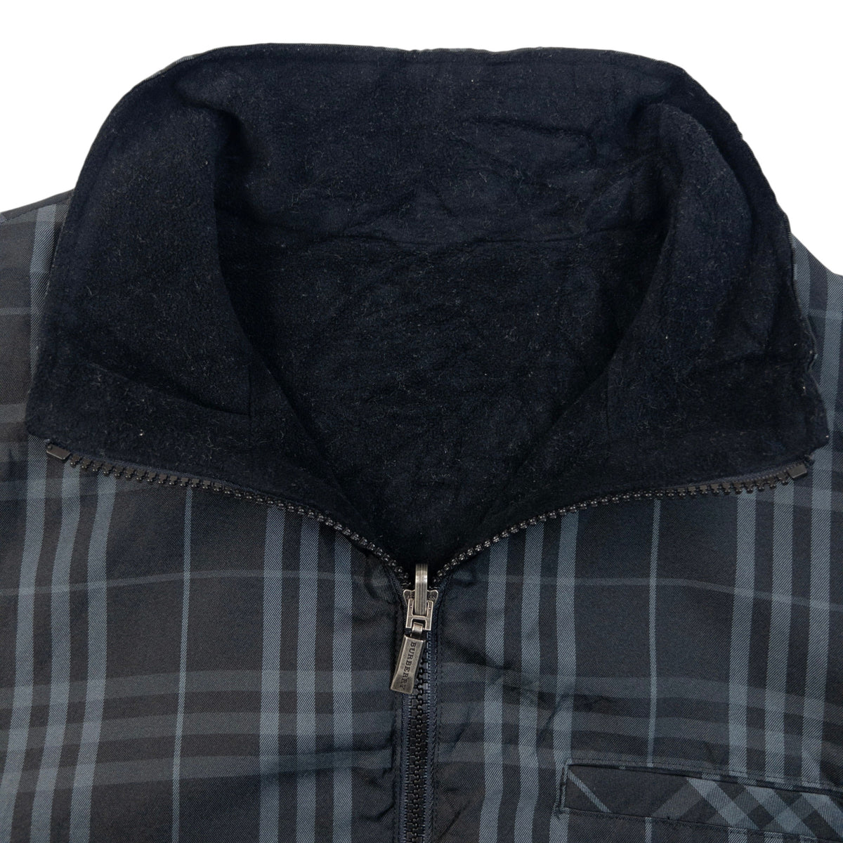 Vintage 2000s Burberry Nova Check Reversible Fleece Jacket Size M