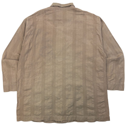 Vintage 90s Issey Miyake Striped Long Sleeve Button Up Shirt Size M