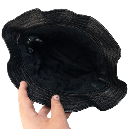 Vintage 2000s Gucci Leather Bucket Hat Size L