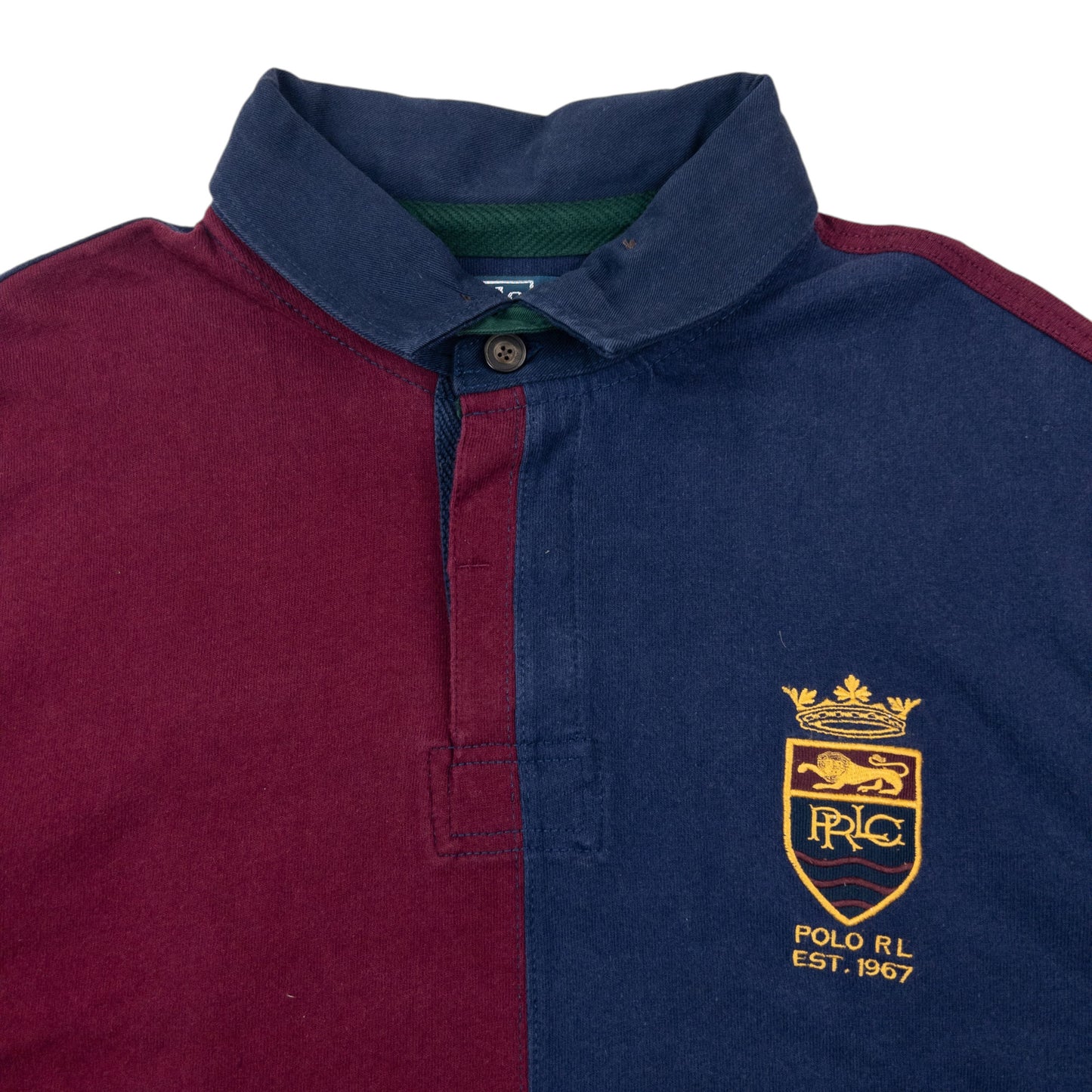 Vintage 90s Polo Ralph Lauren Long Sleeve Rugby Polo Shirt Size XL