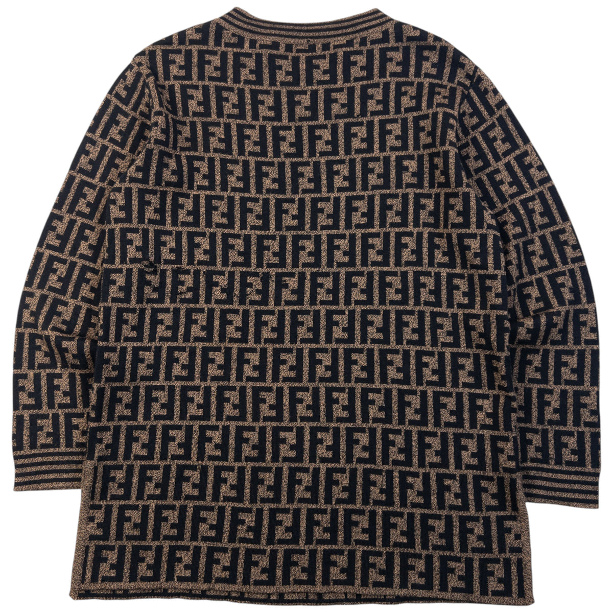 Vintage 90s Fendi Monogram Wool Jumper in black (merino wool), photo 2