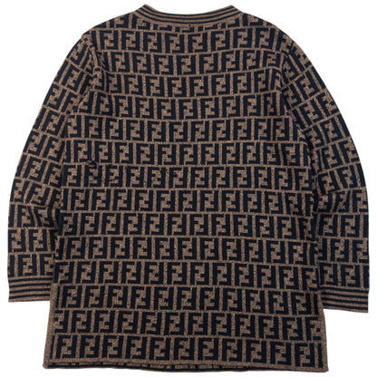 Vintage 90s Fendi Monogram Wool Jumper in black (merino wool), photo 2