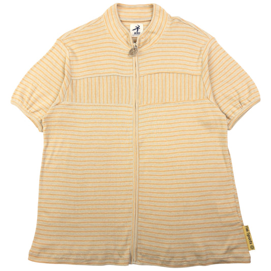 Vintage Hai Sporting Gear By Issey Miyake Short Sleeve Zip Up Cardigan Size S