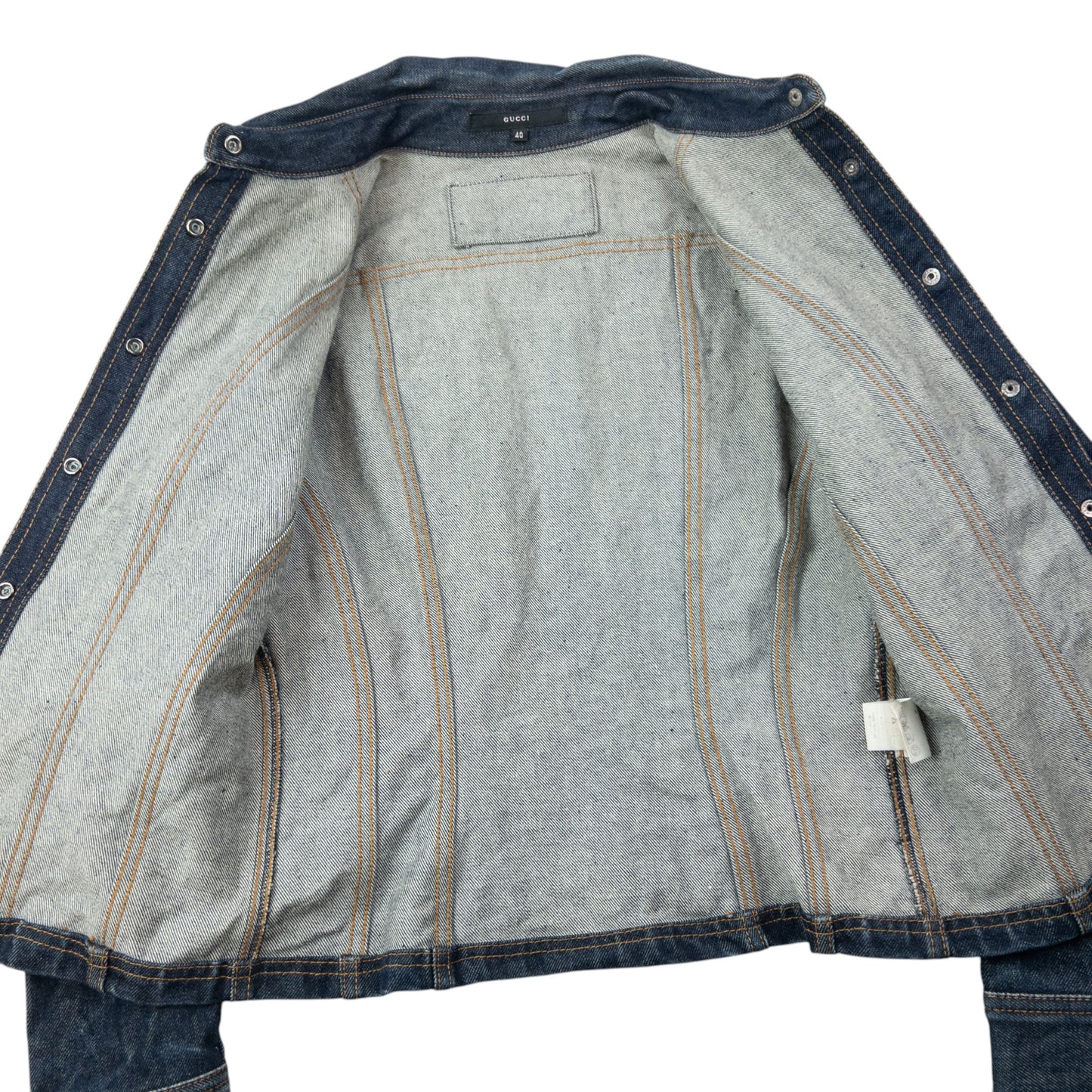 Vintage 90s Gucci By Tom Ford Cropped Denim Jacket Womens Size M