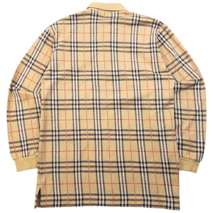Vintage 90s Burberry Nova Check Polo Jumper Size M