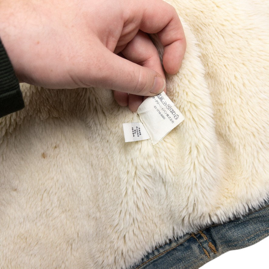 Vintage Oakley Industrial Denim Fur Lined Jacket Size L