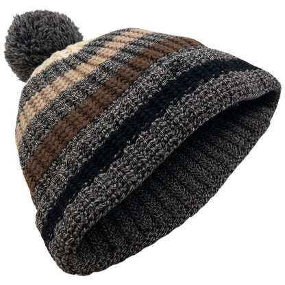 Vintage 2000s Gucci Striped Knit Bobble Hat Size L