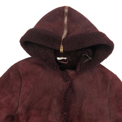 Vintage 2000s Miu Miu Longline Shearling Jacket Womens Size XL