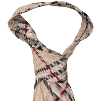 Vintage 2000s Burberry Nova Check Silk Tie