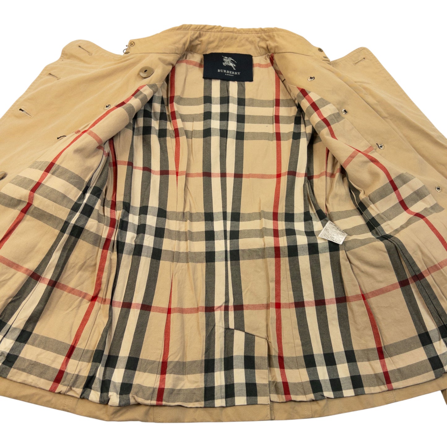 Vintage 2000s Burberry Nova Check Lined Belt Waist Jacket Womens Size S