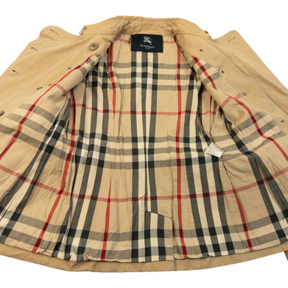 Vintage 2000s Burberry Nova Check Lined Belt Waist Jacket Womens Size S