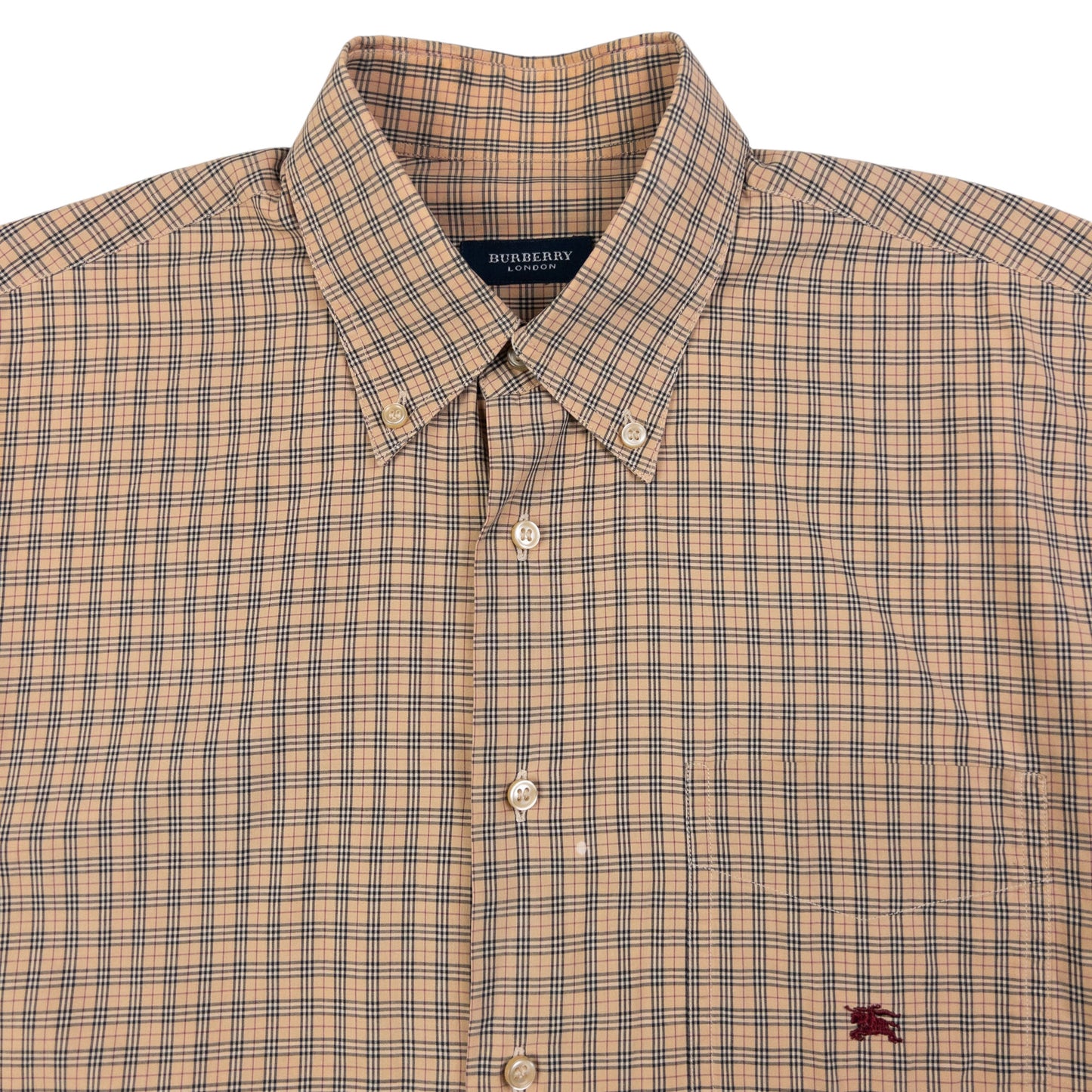 Vintage Burberry Nova Check Long Sleeve Button Up Shirt Size M