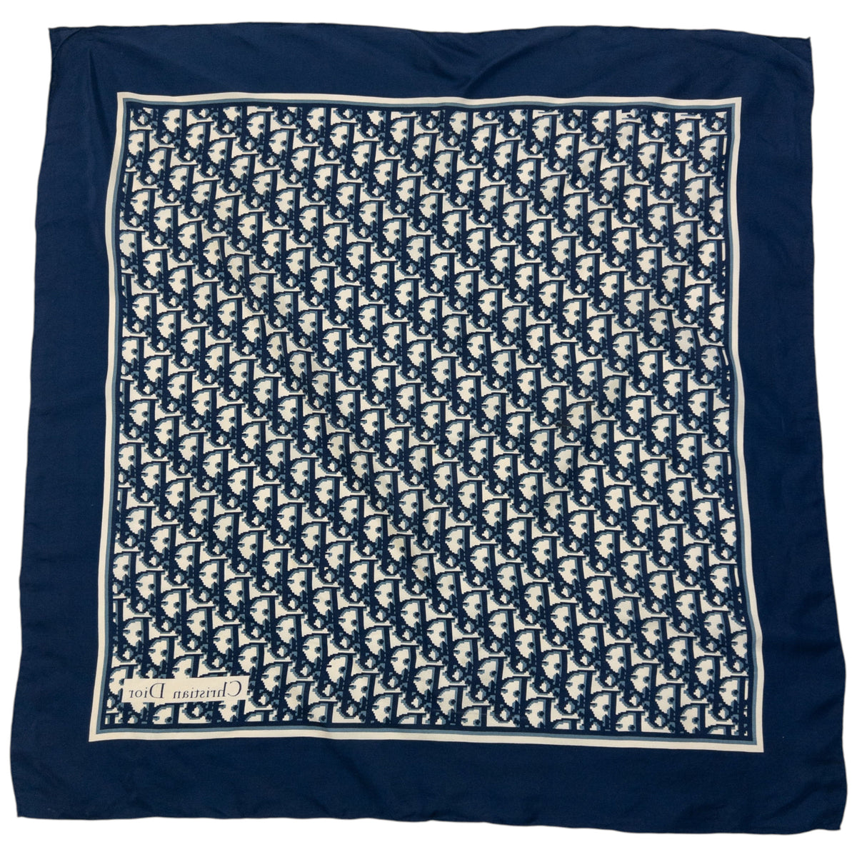 Vintage 2000s Dior Monogram Pixel Silk Scarf