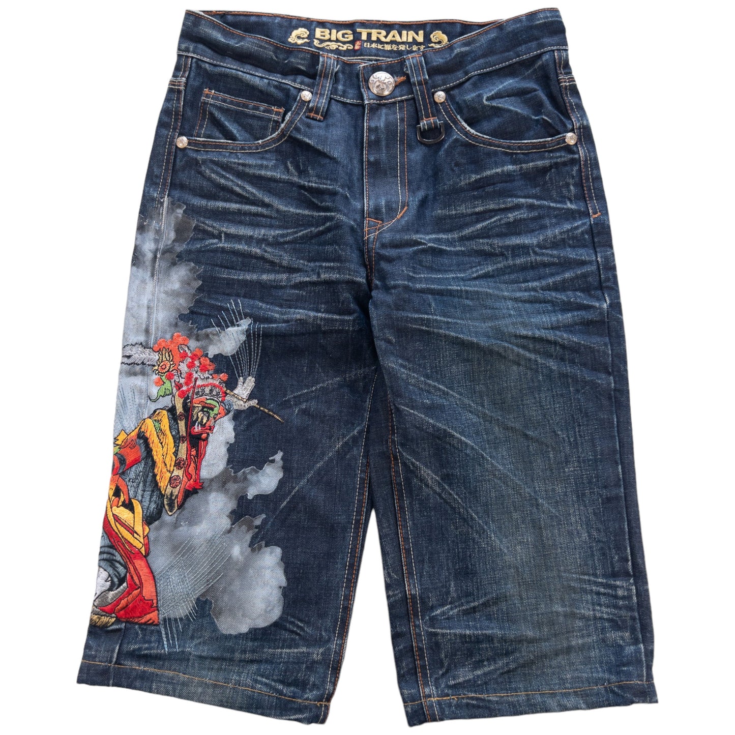 Vintage Geisha Japanese Denim Shorts Size W28