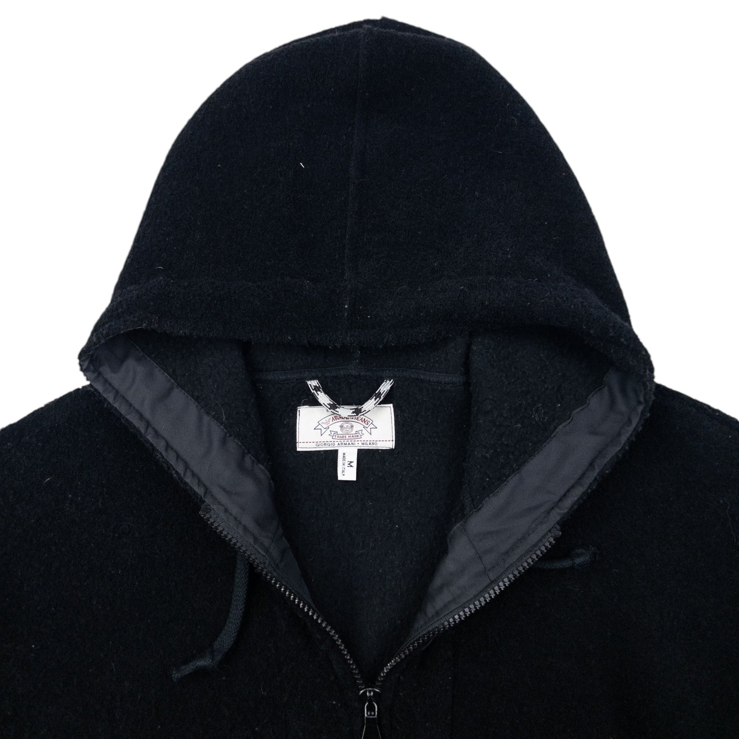 Vintage Armani Jeans Zip Up Fleece Jacket Size M