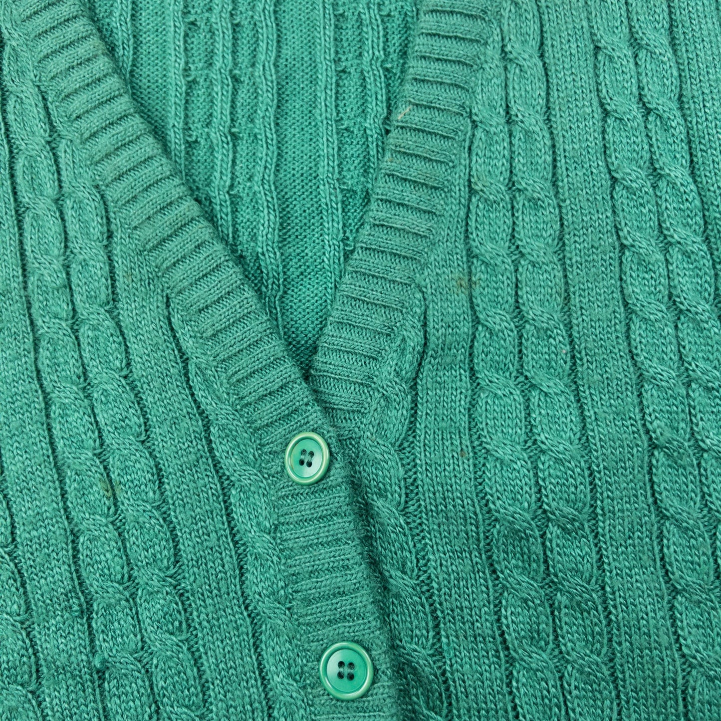 Vintage 80s Saint Laurent Rive Gauche Cable Knit Cardigan Size S