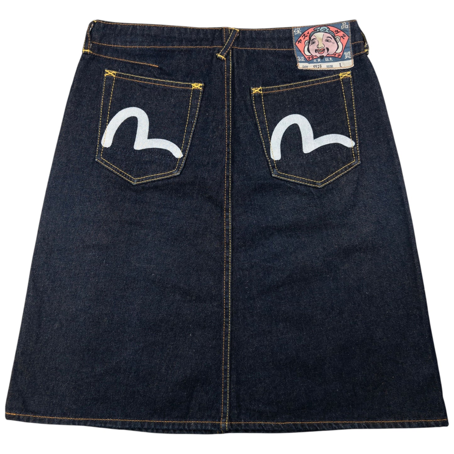 Vintage Evisu Triple Gull Japanese Denim Skirt Womens Size W28