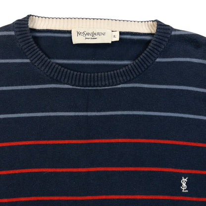 Vintage 2000s YSL Yves Saint Laurent Striped Jumper Size M