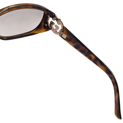 Vintage 2000s Gucci Diamanté Tortoise Shell Sunglasses