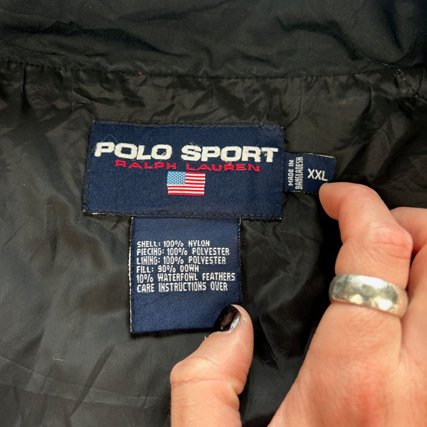 Vintage Polo Sport Ralph Lauren Puffer Jacket Size XXL