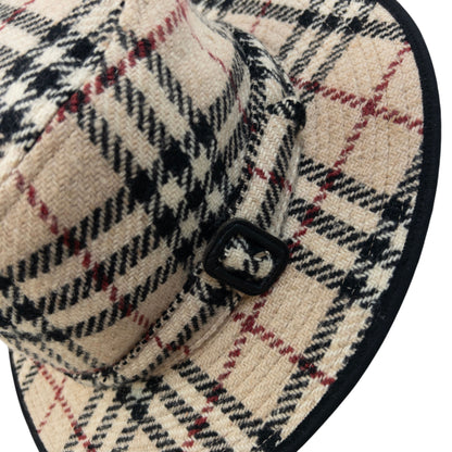 Vintage 2000s Burberry Nova Check Buckle Bucket Hat Size M
