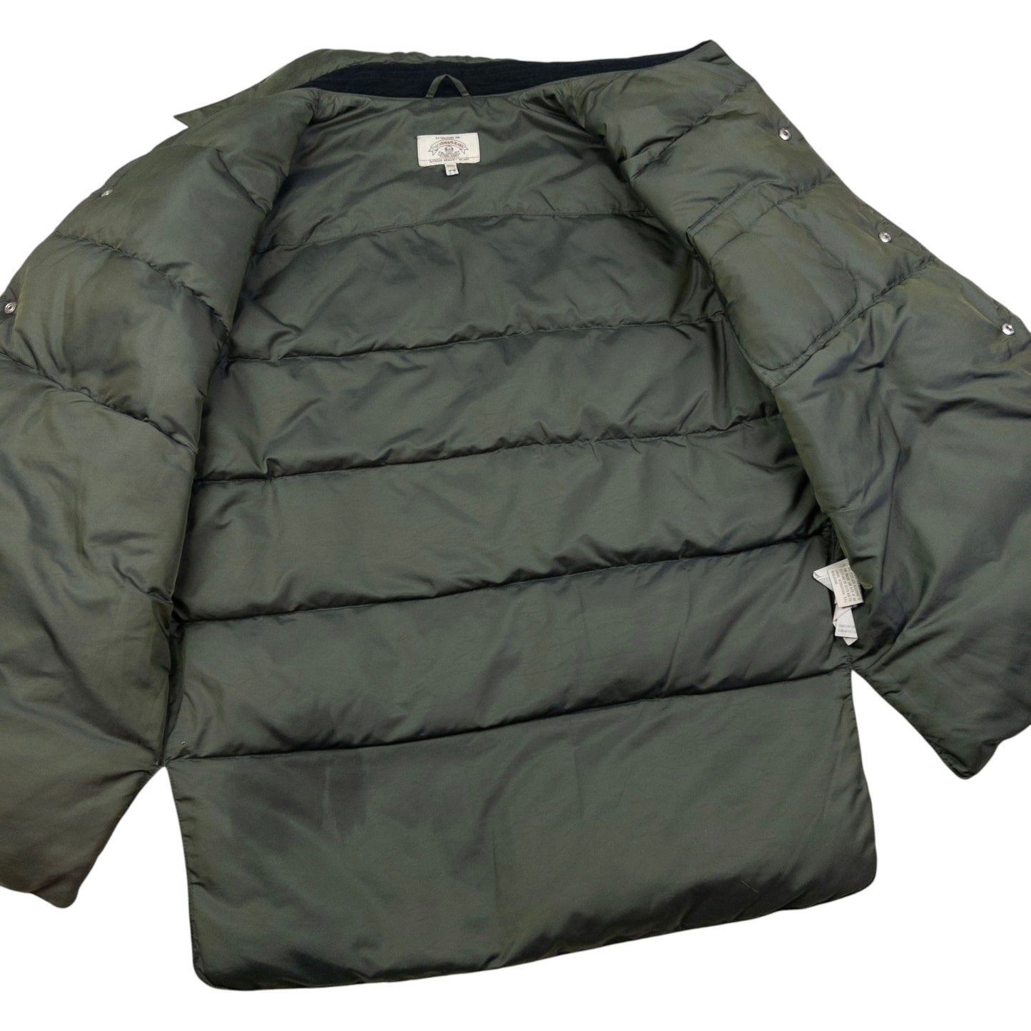 Vintage Armani Jeans Button Up Puffer Jacket Size L