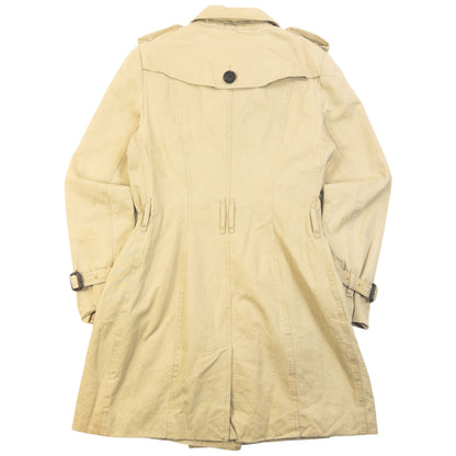 Vintage 2000s Burberry Nova Check Lined Trench Jacket Womens Size S
