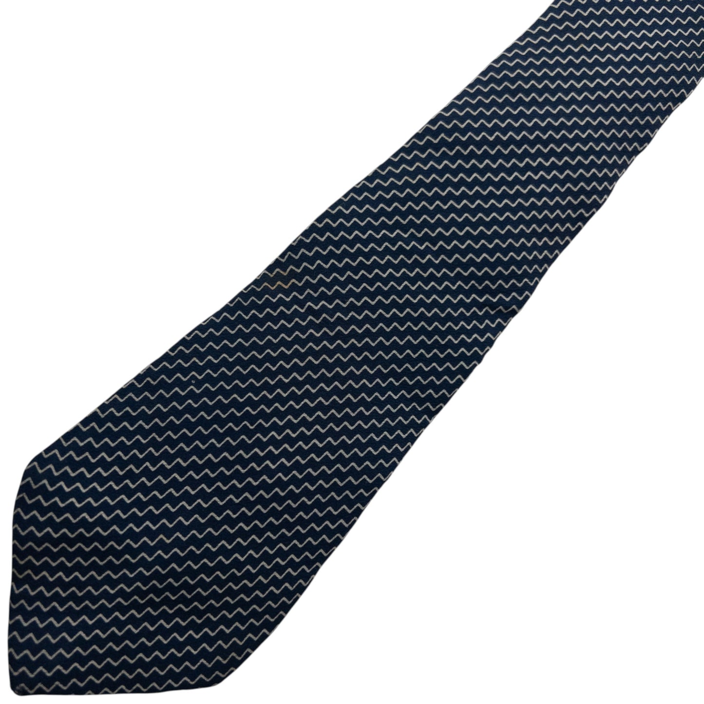 Vintage 90s Issey Miyake Zig Zag Pattern Silk Tie