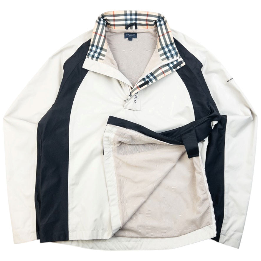 Vintage 2000s Burberry Golf Q Zip Waterproof Jacket Size L