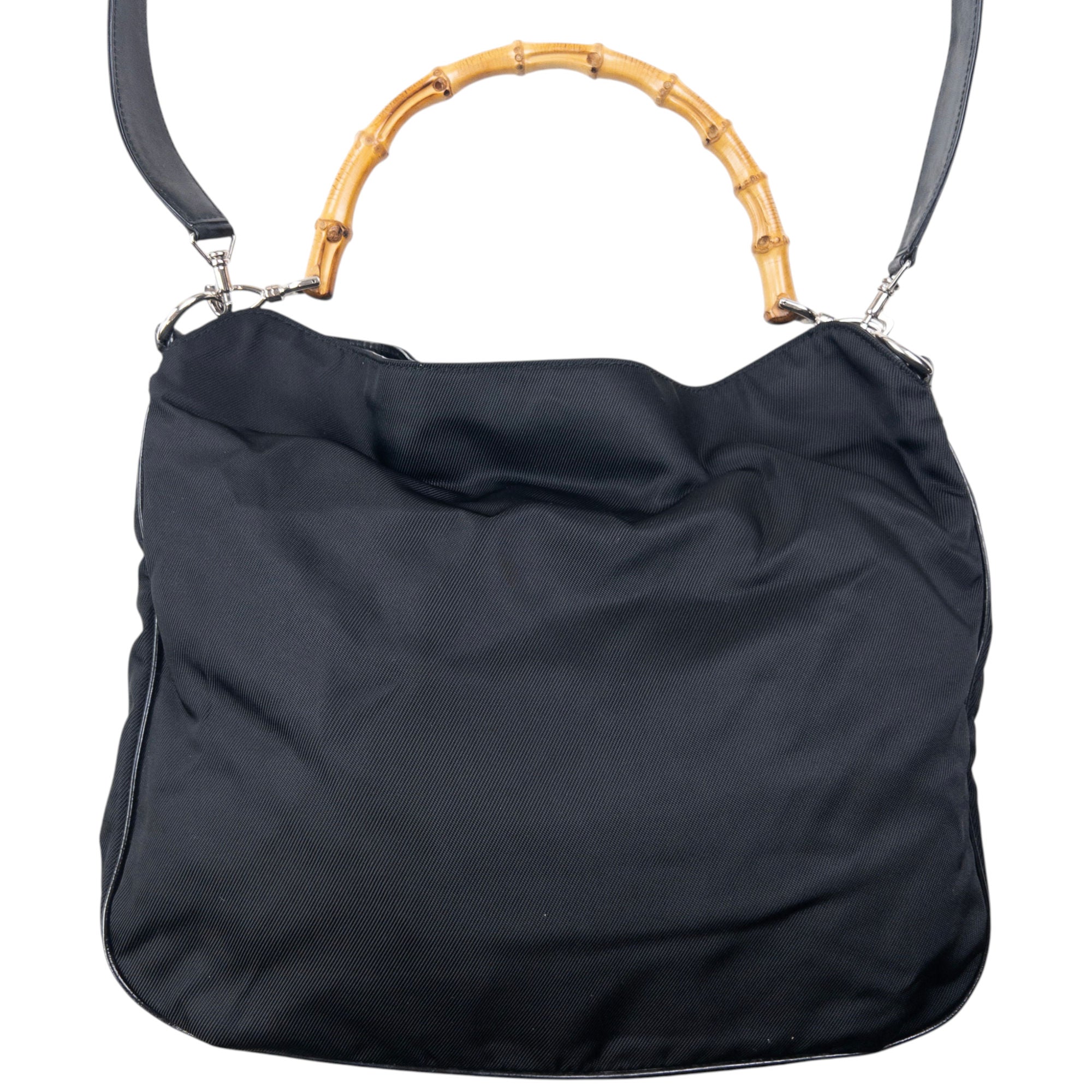 Vintage 2000s Gucci Bamboo Handle Hobo Handbag