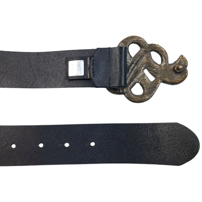 Vintage 2000s Roberto Cavalli Diamanté Leather Belt Size M