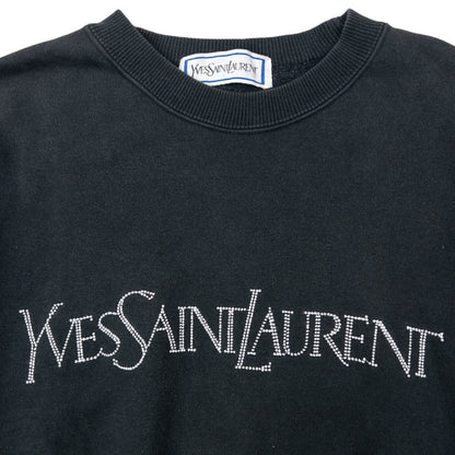 Vintage 80s YSL Yves Saint Laurent Embroidered Sweatshirt Size S