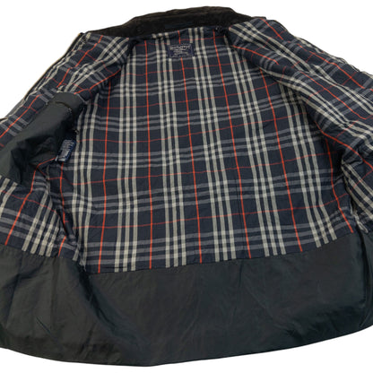 Vintage 90S Burberry Nova Check Lined Rain Jacket Size XL