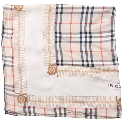 Vintage 90s Burberry Nova Check Silk Scarf