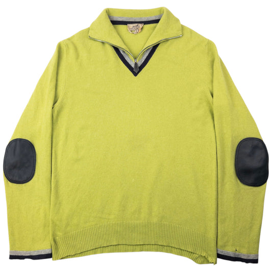 Vintage 90s Hermès Q Zip Cashmere Jumper Size XL
