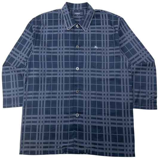 Vintage 2000s Burberry Nova Check Long Sleeve Button Up Pyjama Shirt Size M